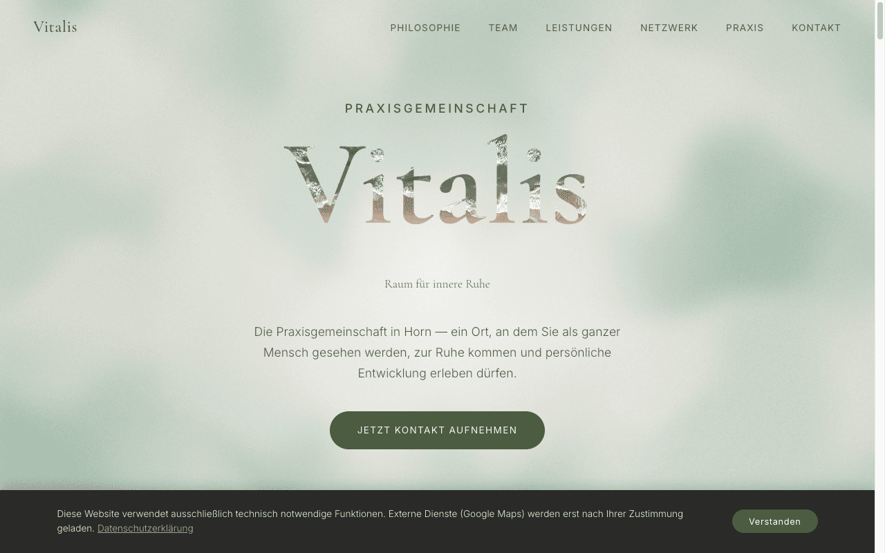 Psychologe: Startseite der Website, gestaltet und entwickelt von Kaiman Studio