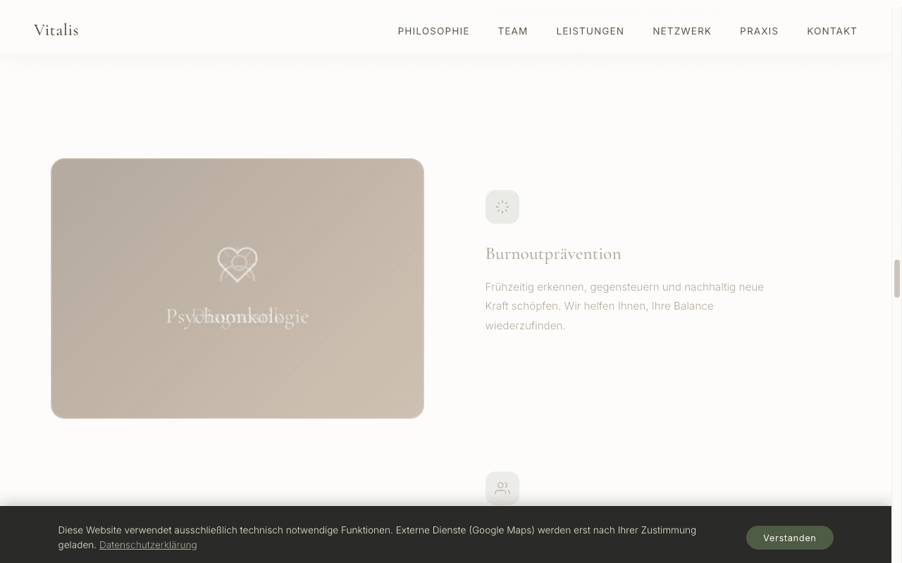 Psychologe – Unterseite 3 der Website